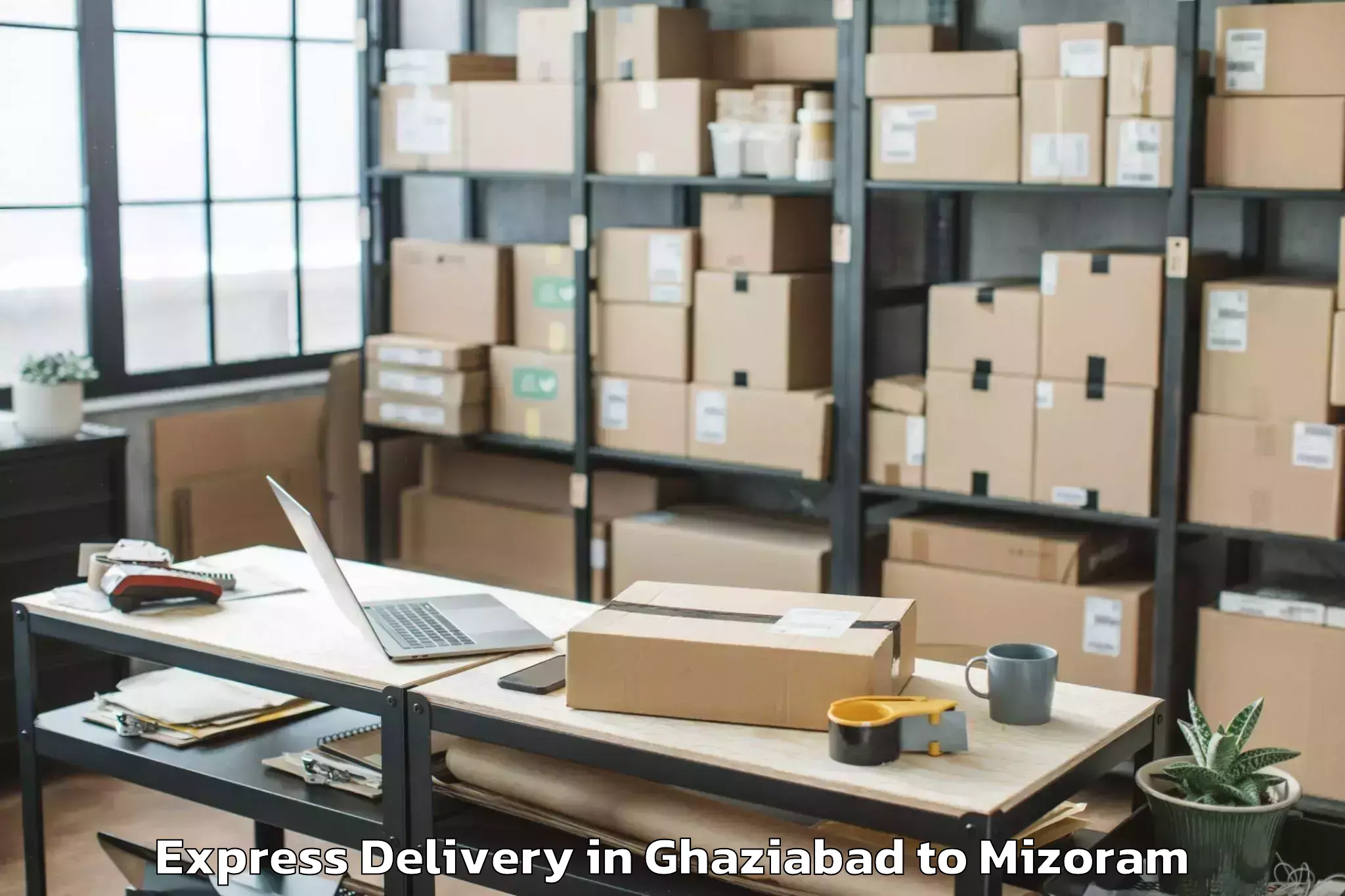 Professional Ghaziabad to Tlabung Express Delivery